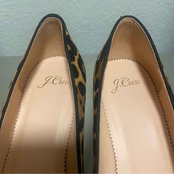 NWOB J.Crew Sophia Kitten Heel Pumps In Leopard Calf Hair - Size 7.5 - Picture 8 of 14